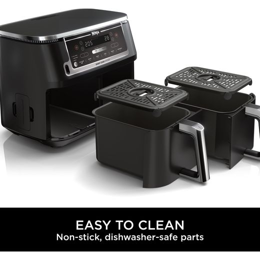 Ninja Foodi Max Dual Zone AF451UK Air Fryer - Black - Annotation - Easy to clean shot