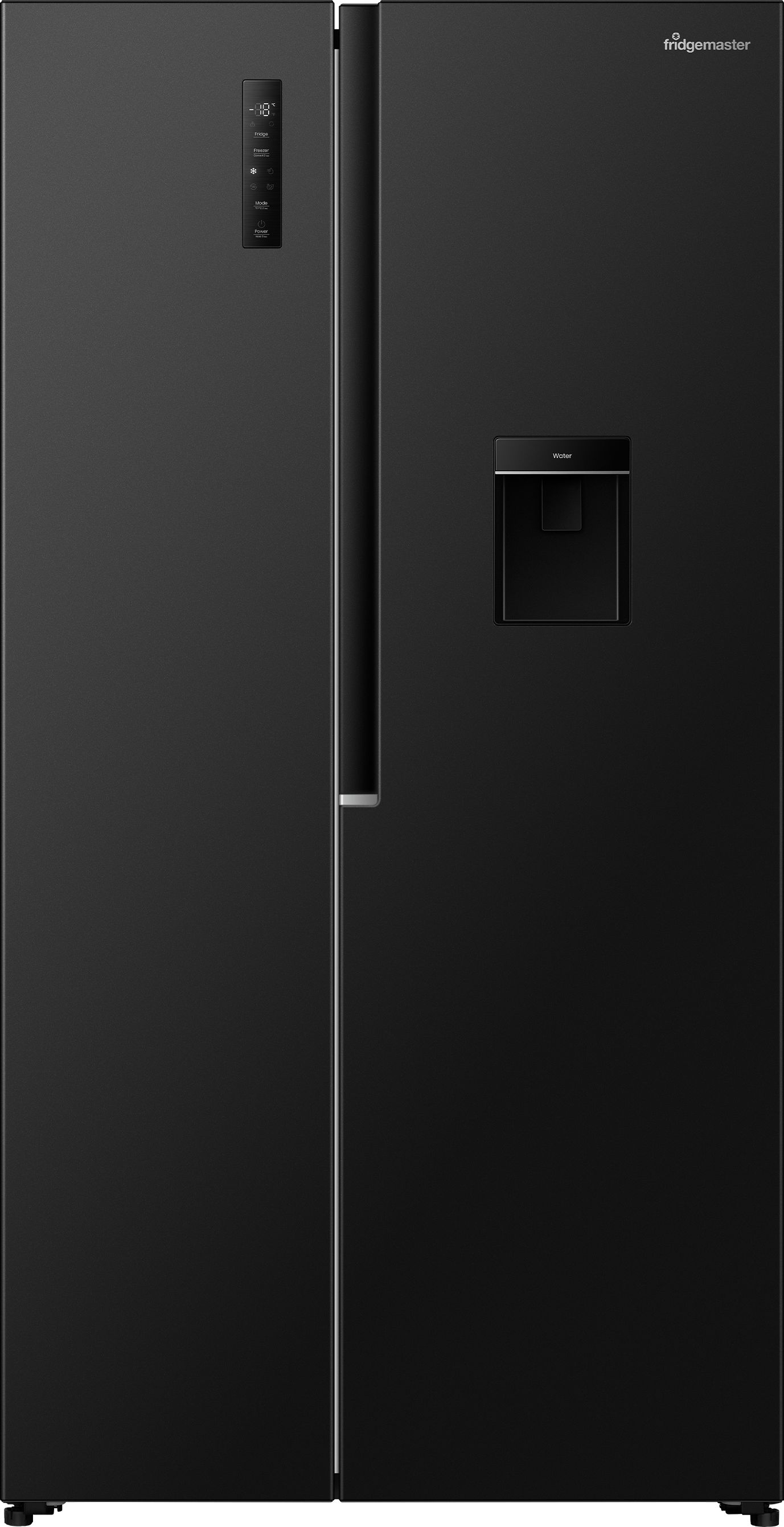 Fridgemaster American Fridge Freezer - Black - MS91558DEB - Total No Frost
