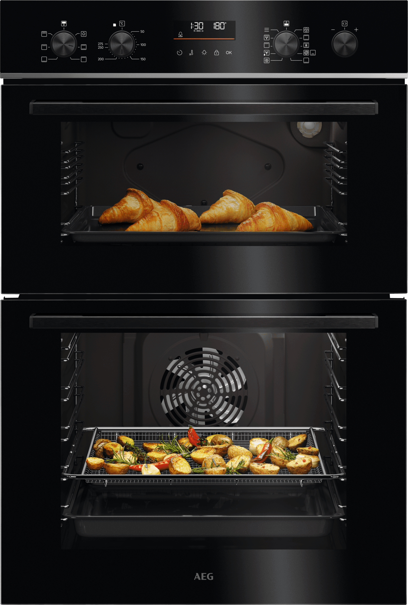 AEG - TU5CP40B - Built-In Electric Double Oven - A Rated - Black