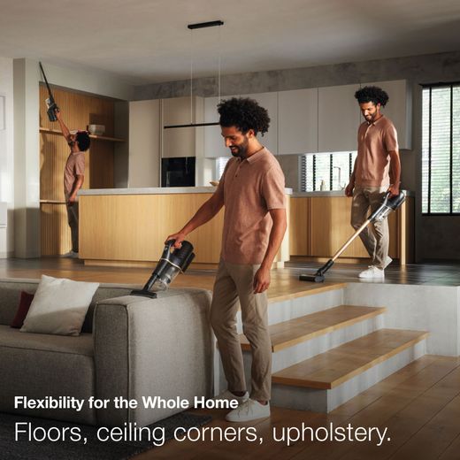 Miele Duoflex HX1 Cat & Dog Cordless Vacuum Cleaner with up to 55 Minutes Run Time - Obsidian Black  - Annotation - clean whole home