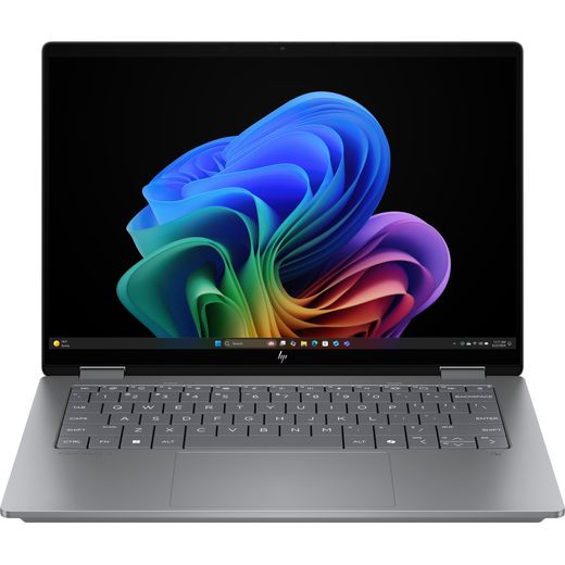 HP 14" Laptop - Intel® Core™ Ultra 7, 1TB SSD, 16 GB RAM - Silver - Front shot