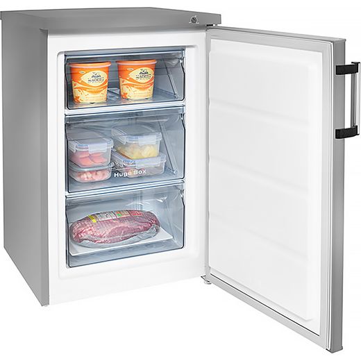 Hisense Under Counter Freezer - Stainless Steel Effect - Door open
