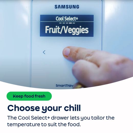 Samsung Bespoke 70/30 Total No Frost Fridge Freezer - Silver - AO Annotation -  Cool-Select+