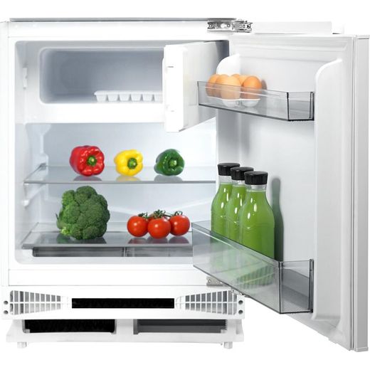 CDA FW254 Integrated Under Counter Fridge with Ice Box - Sliding Door Fixing Kit - White - F Rated