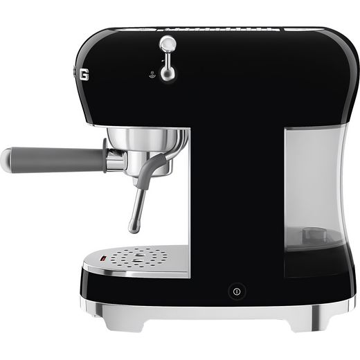 Smeg 50's Retro Espresso Coffee Machine - Black - Side shot