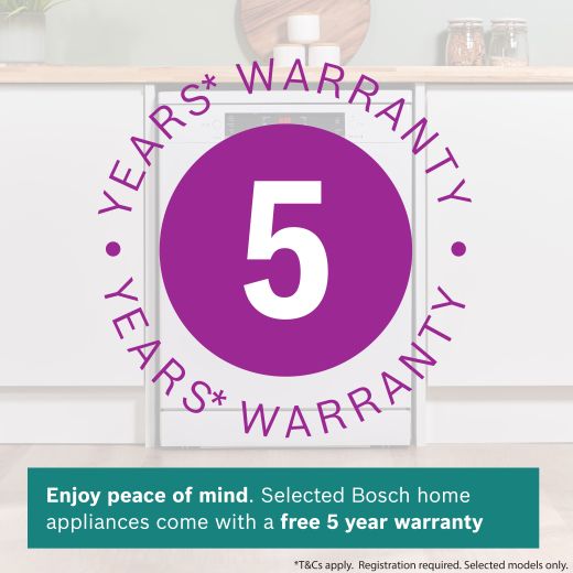 Bosch Series 2 Standard Dishwasher - White - Annotation - Warranty