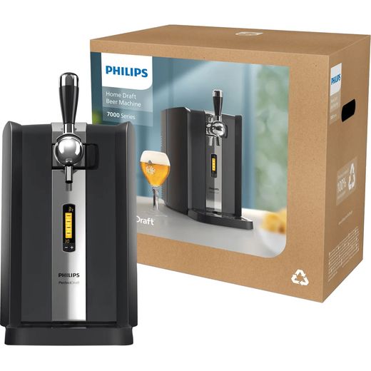 PerfectDraft Draft Beer Dispenser - Black -front with box shot