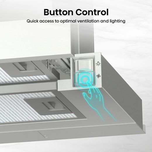 Hisense CH6T10BXUK Telescopic Cooker Hood Stainless Steel - Annotation - Button control