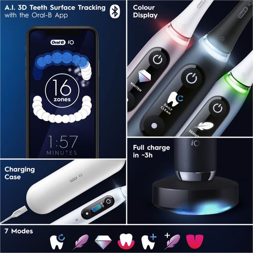 Oral B iO™ 9 Electric Toothbrush - Rose Quartz - Annotation - Features shot