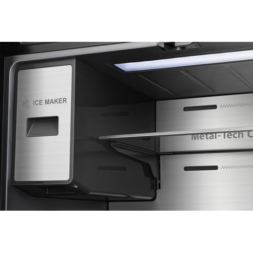 Hisense Pureflat Eclipse American Fridge Freezer - Black - Ice maker