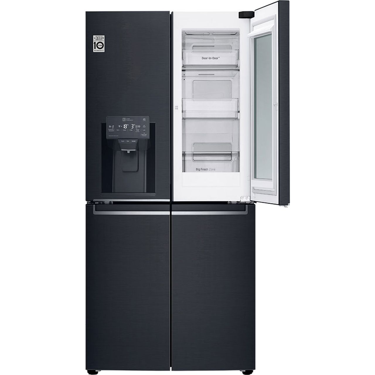 Lg Gmx844mckv Multi Door Mit Wasser Und Eisspender No Frost Multi Airflow System 423 Liter Schwarz