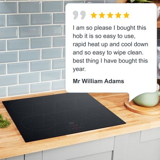 Beko 58cm Induction Hob - Black