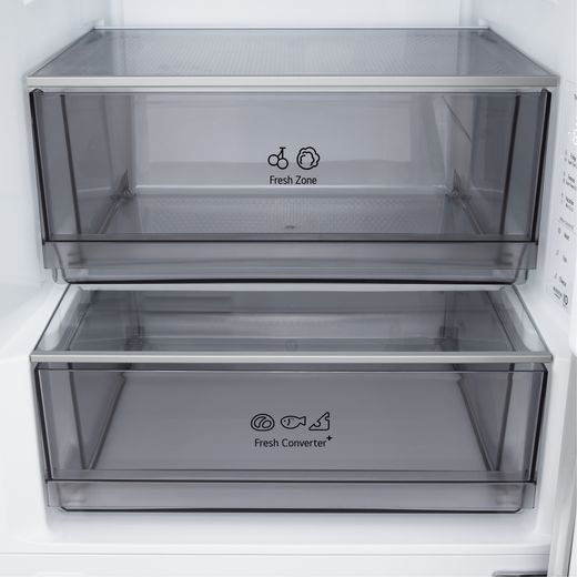 LG GBBSJ2CCPY Wifi Connected 203cm 70/30 No Frost Fridge Freezer - Prime Silver - Close up drawer shot