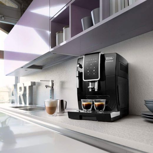 De'Longhi Dinamica ECAM350.15.B Bean to Cup Coffee Machine - Black - coffee machine in kitchens shot