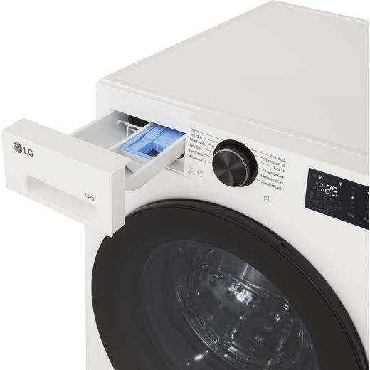 LG Series 5 AI Direct Drive F4X5013TWB 13kg Washing Machine with 1400 rpm - White - Detergent drawer