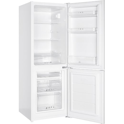Russell Hobbs RH143FF492E1W 14cm 70/30 Fridge Freezer with Door-on-door - White - Right perspective with door open shot