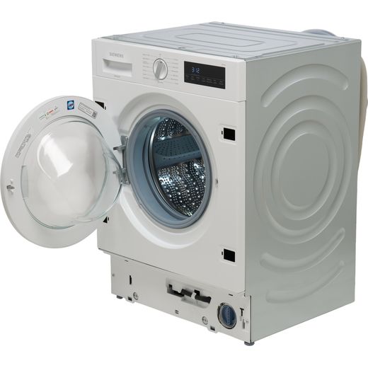 Siemens IQ-700 WI14W502GB Integrated 8kg Washing Machine with 1400 rpm - White - Door open