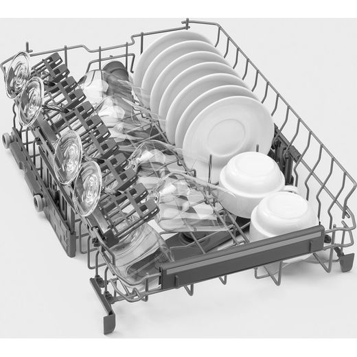 Smeg Universal Integrated Standard Dishwasher - Black - Right basket shot