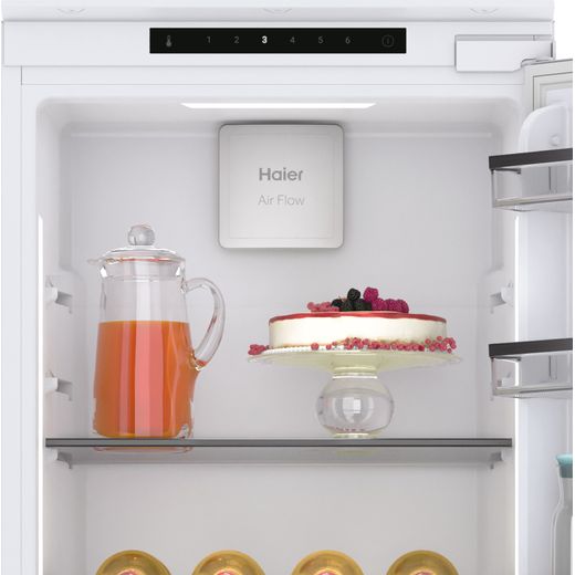 Haier HAMS518EWK Integrated Upright Fridge - White - Close up inside shot