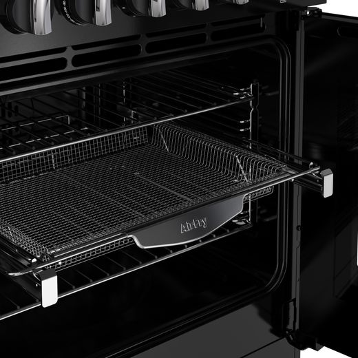 Stoves Richmond 110cm Dual Fuel Range Cooker - Black - Close up inside shot 