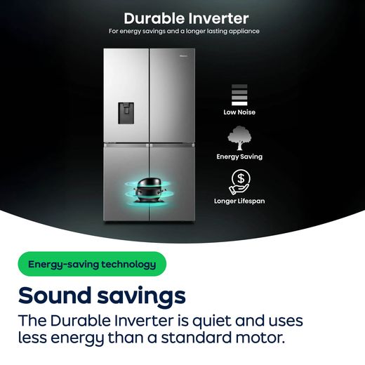 Hisense RB5B250SSWC1 Wifi Connected 54cm 60/40 No Frost Fridge Freezer - White - AO Annotation -  Durable-Inverter