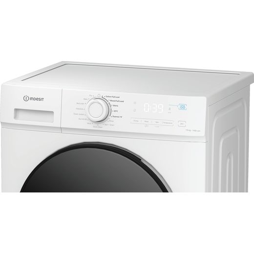 Indesit IDMA 75624 MY TIME UK Washer Dryer White - Close up left perpsective shot