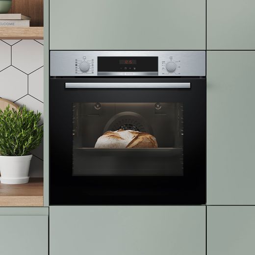 Bosch Series 4 Built In Electric Single Oven - Stainless Steel - Oven in kitchen shot