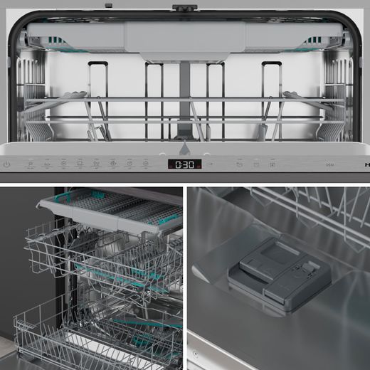 Hisense Fully Integrated Standard Dishwasher - Black - Close up shot