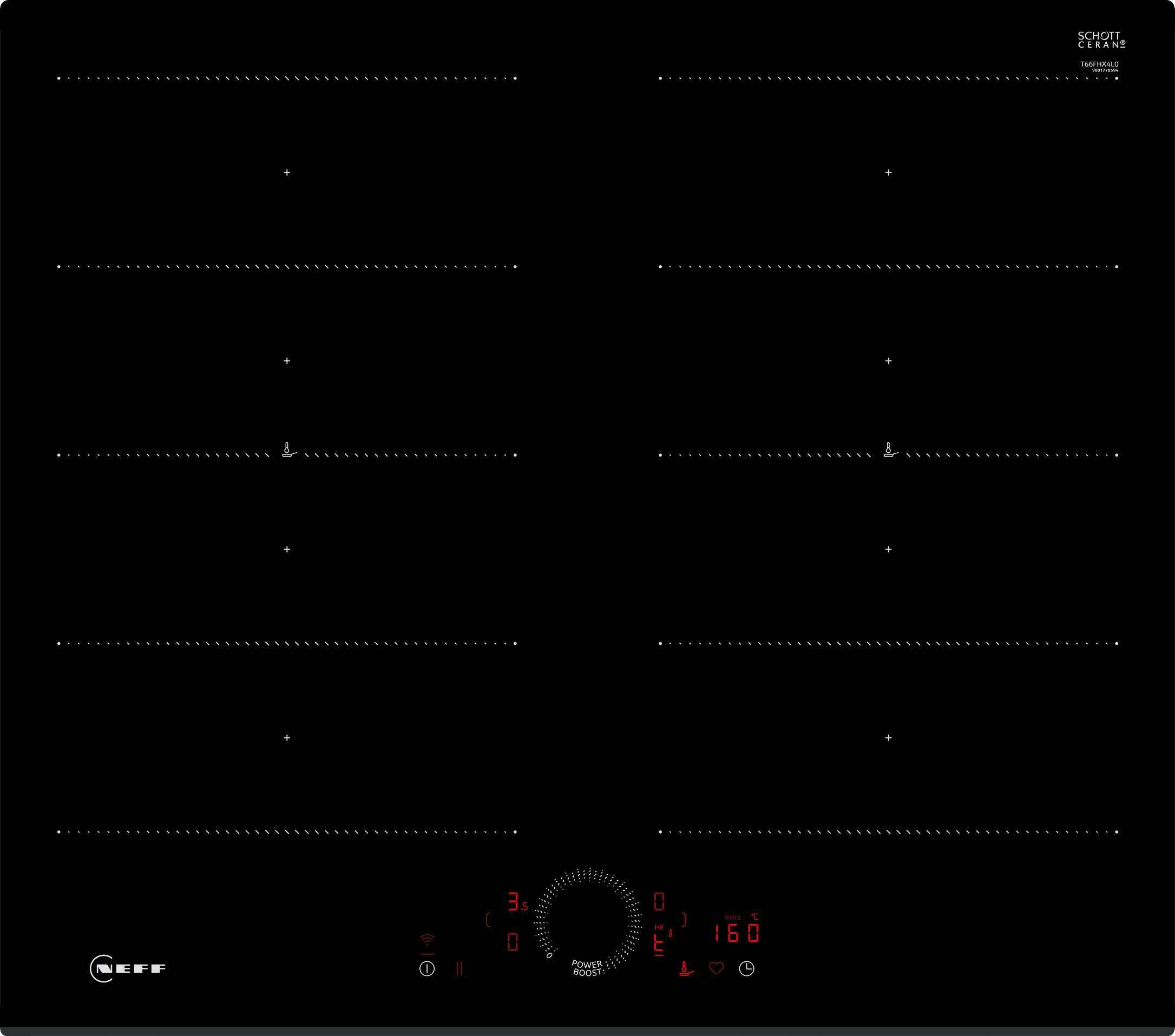 Image of NEFF N70 T66FHX4L0 59cm Induction Hob - Black, Black