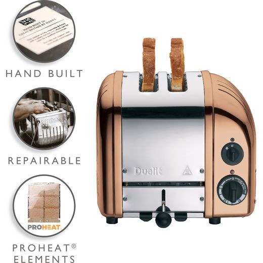 Dualit Classic 27450 2 Slice Toaster - Copper - Annotation - features shot