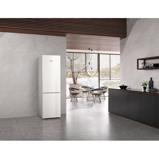 Miele KFN4395CD WH 202cm 70/30 Frost Free Fridge Freezer - White - fridge freezer in kitchen shot 