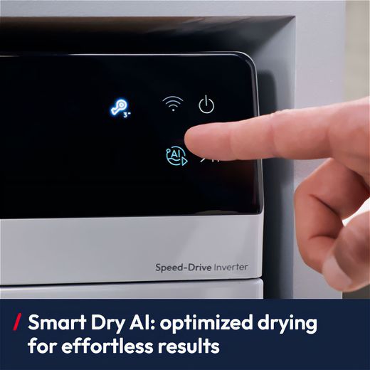 Hoover Pro Wash Series 7 HBWQD4106BL10J80 Wifi Connected 10Kg / Washer Dryer with 1400 rpm - Matte Black - annotation -  smart ai dry