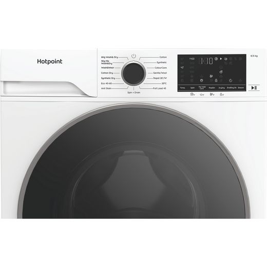 Hotpoint AntiStain HBD 8680 ANTI STAIN UK 8Kg / 6Kg Washer Dryer with 1400 rpm - White - Control panel