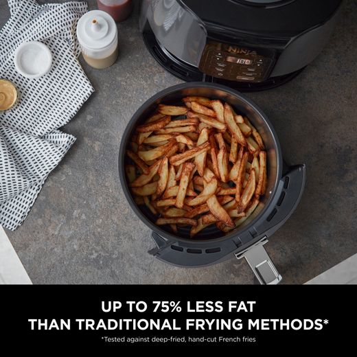 Ninja Foodi Air Fryer AF100UK Air Fryer - Grey - Annotation - Up to 75% less fat than traditional frying methods