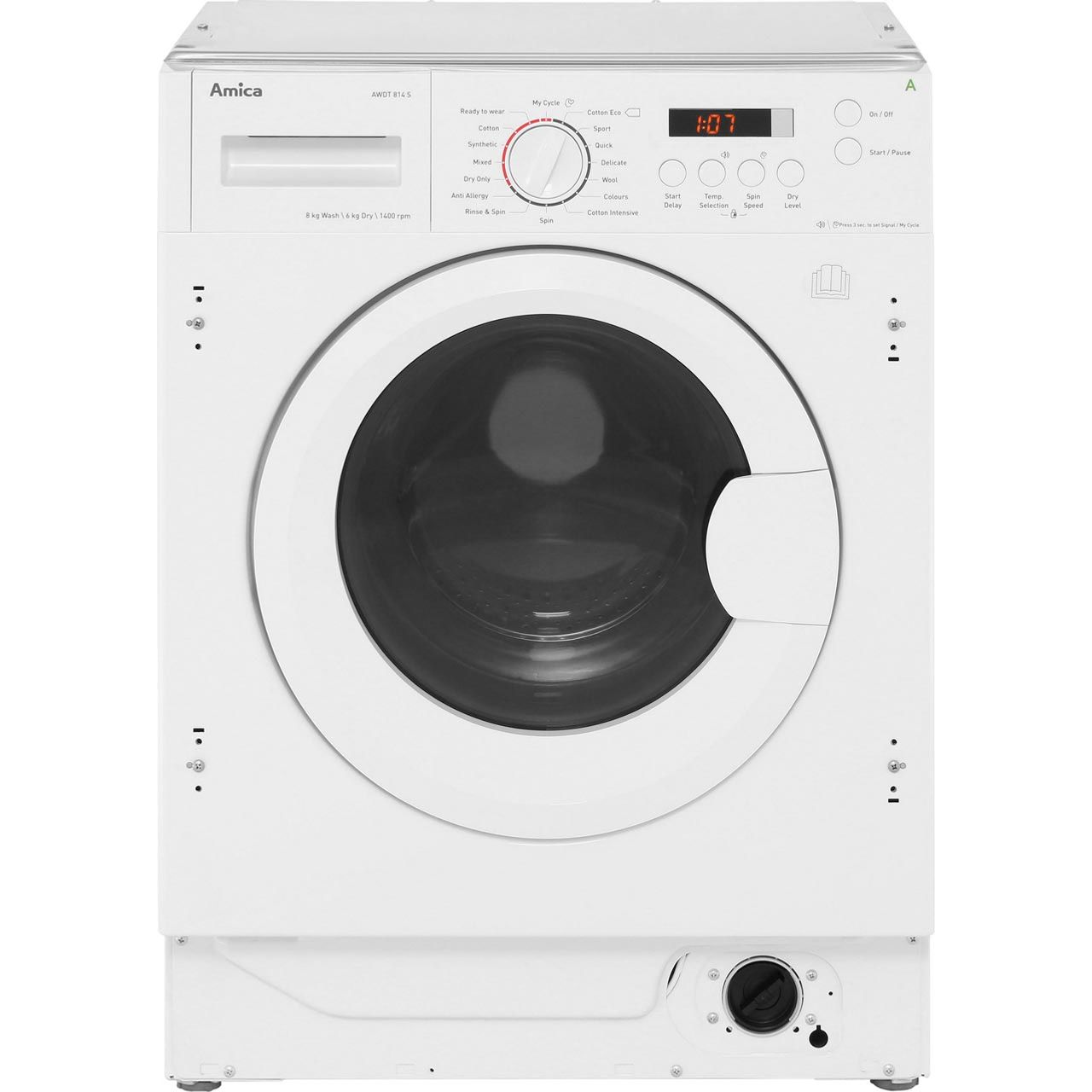 Amica AWDT814S Integrated 8Kg / 6Kg Washer Dryer with 1400 rpm Review