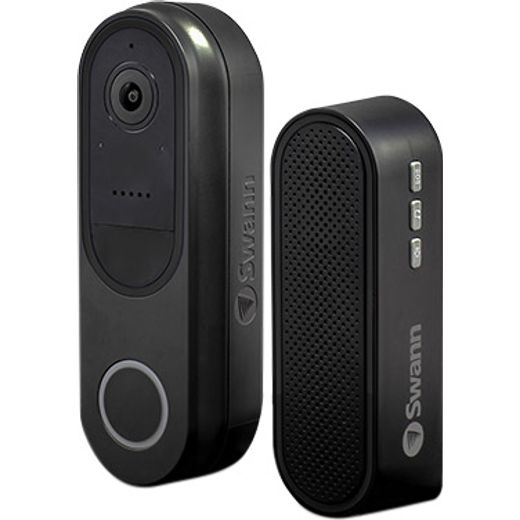 Swann Wire-free Video Doorbell and Chime Full HD 1080p - Black