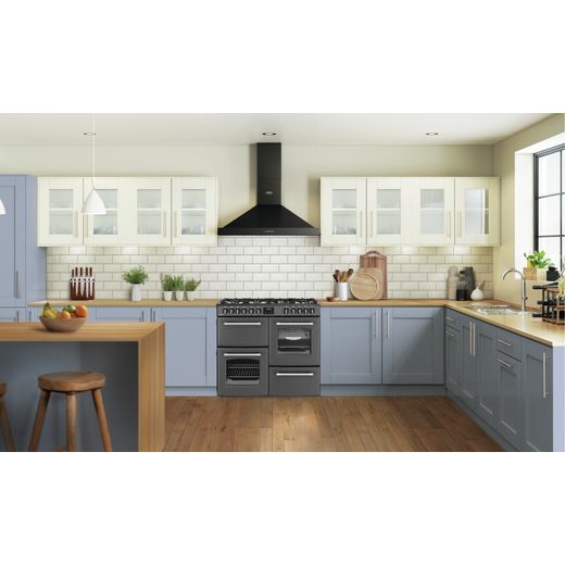 Belling FARMHOUSE 100DF Dual Fuel Range Cooker - Anthracite - Cooker in kitchen