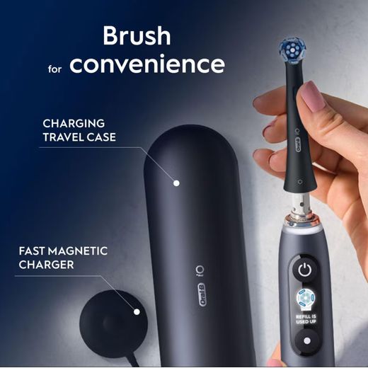 Oral-B iO™ 9 Electric Toothbrush - Black - Annotation - Convenience