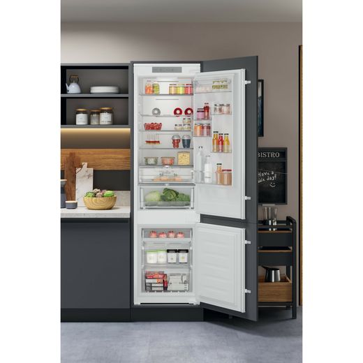 Hotpoint Integrated 70/30 Total No Frost Fridge Freezer - White - Fridge freezer in kitchen shot 