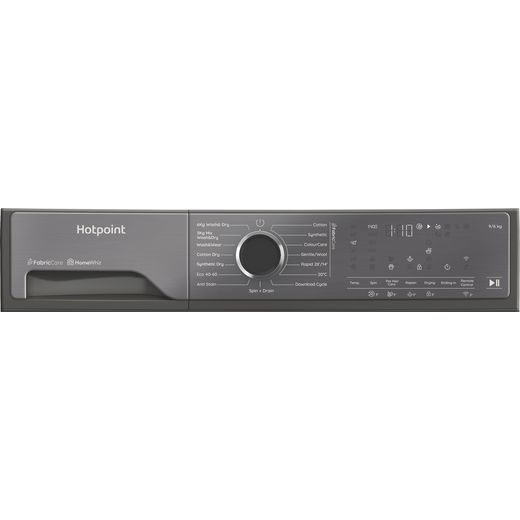 Hotpoint FS Washer Dryer HPD 9693G CARE UK 9Kg / Washer Dryer with 1400 rpm - Graphite - Control panel shot 
