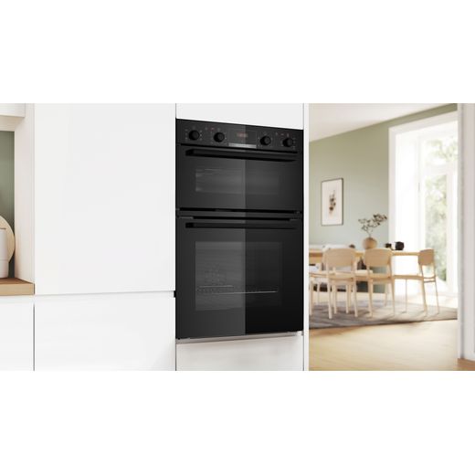 Bosch MBA533BB3B Electric Double Oven Black - Oven in kitchen shot