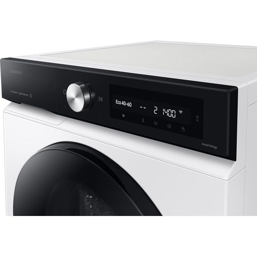 Samsung Series 7 AI Energy ecobubble™ WW90DB7U94GEU1 9kg WiFi Connected Washing Machine with 1400 rpm - White - Control panel