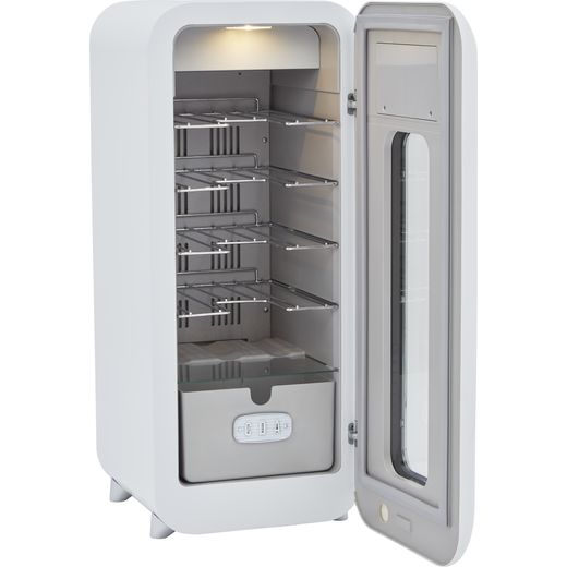 CDA NANCY Wine Cooler - White - Right perspective door open shot