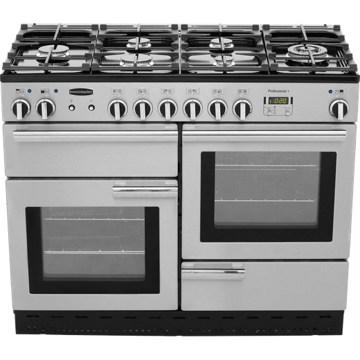 Rangemaster Professional Plus 110cm Dual Fuel Range Cooker - Stainless Steel 