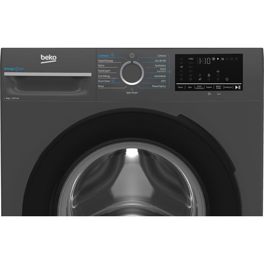 Beko 457100000029 8kg Washing Machine with 1400 rpm - Anthracite - Control panel