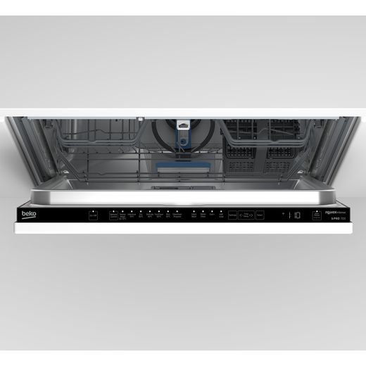 Beko bPRO 700 Integrated Standard Dishwasher - Silver - control panel shot