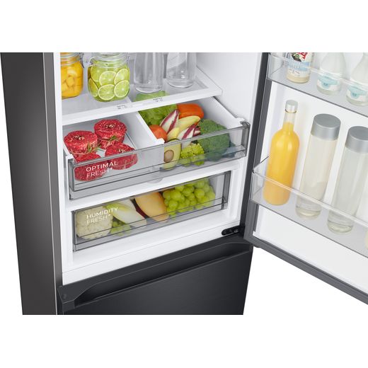 Samsung Frost Free Fridge Freezer - Black - High perspective inside shot