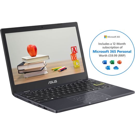 Asus E210MA 11.6" Laptop Includes Microsoft 365 Personal 12-month subscription with 1TB Cloud Storage - Blue