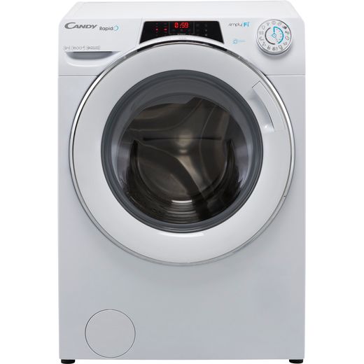 Candy Rapido RO16106DWMCE Wifi Connected 10Kg Washing Machine with 1600 rpm - White - A Rated
