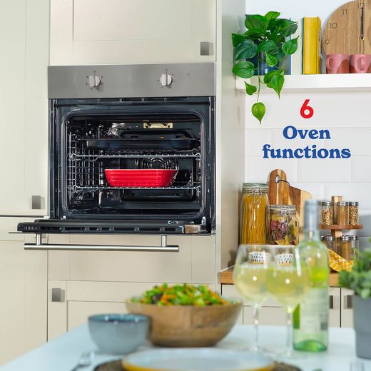 Russell Hobbs RHFEO7004SS/02 Built In Electric Single Oven - Stainless Steel - Annotation - oven functions shot